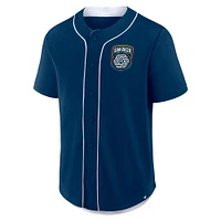 Men's Fanatics Navy San Diego FC Injury Time Baseball Jersey
