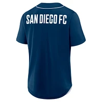 Men's Fanatics Navy San Diego FC Injury Time Baseball Jersey