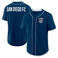 Men's Fanatics Navy San Diego FC Injury Time Baseball Jersey
