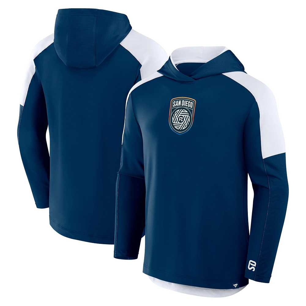 Sweat à capuche de transition San Diego FC Red Card bleu marine pour homme