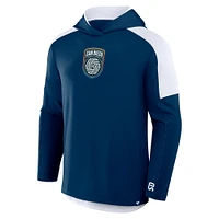 Sweat à capuche de transition San Diego FC Red Card bleu marine pour homme
