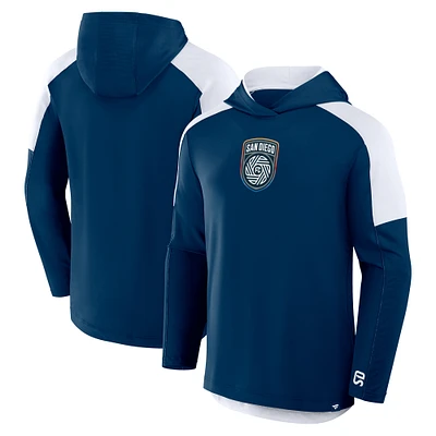 Sweat à capuche de transition San Diego FC Red Card bleu marine pour homme