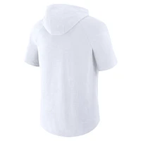 Men's Fanatics White San Diego FC Hat Trick Stadium Slub Raglan Short Sleeve Pullover Hoodie
