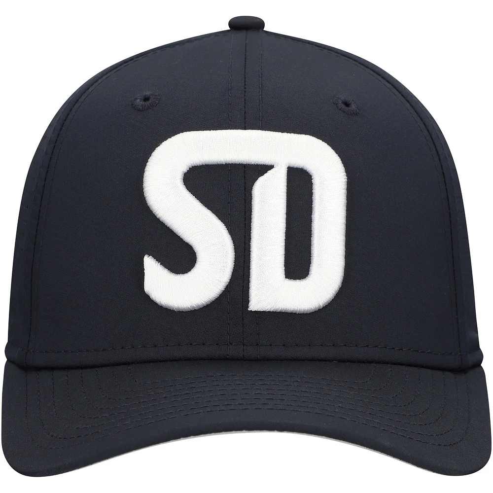 Men's New Era Black San Diego FC 9SEVENTY COOLERA Stretch-Snap Adjustable Hat