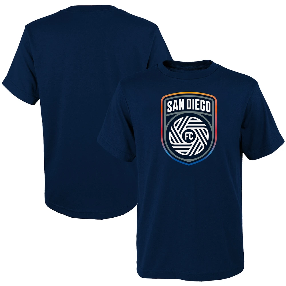 T-shirt avec logo principal du San Diego FC, bleu marine, pour enfants d'âge préscolaire