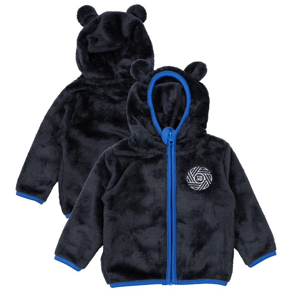 Toddler Sport Design Sweden  Navy San Diego FC Tie-Breaker Teddy Full-Zip Hoodie