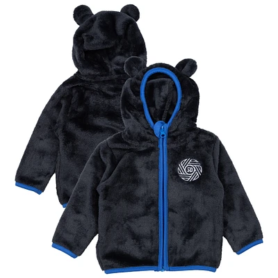 Toddler Sport Design Sweden  Navy San Diego FC Tie-Breaker Teddy Full-Zip Hoodie