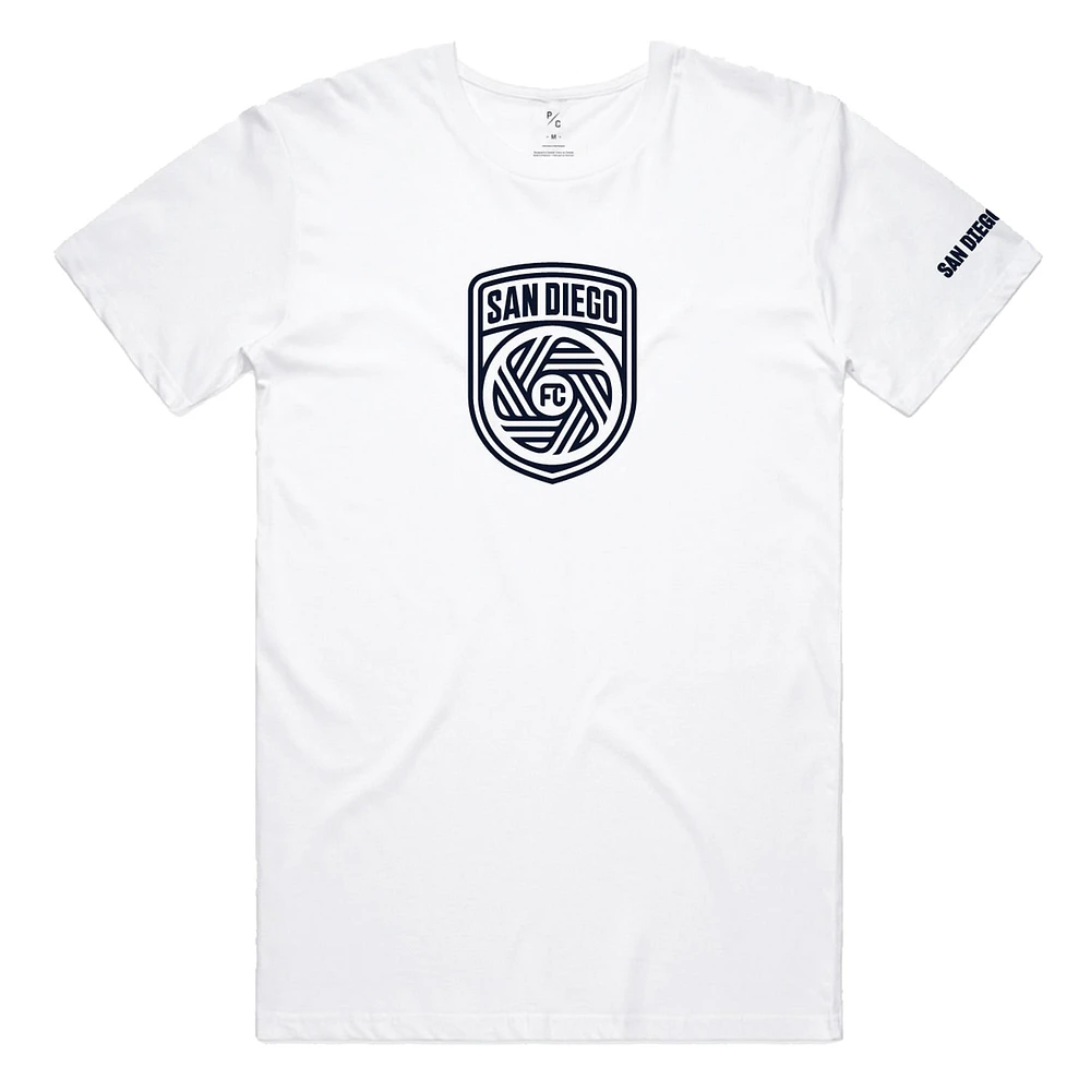 Unisex Peace Collective  White San Diego FC Monochrome T-Shirt