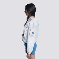 Women's Lusso  White San Diego FC Paige Half-Zip Hooded Jacket