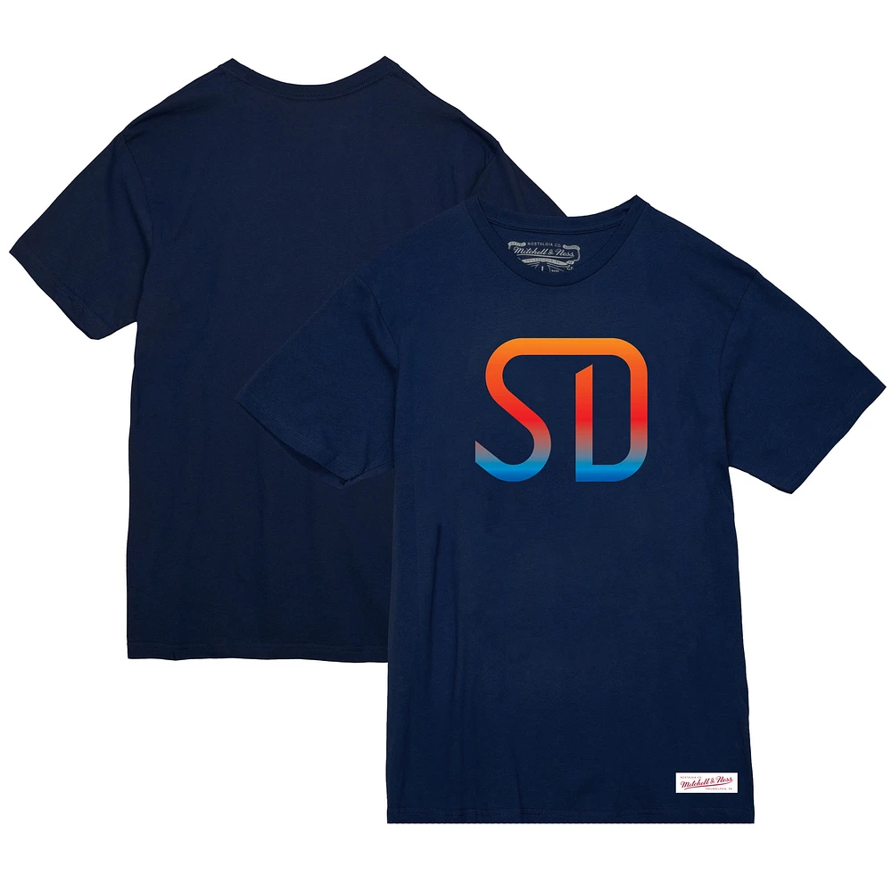 Women's Mitchell & Ness  Navy San Diego FC Monogram T-Shirt