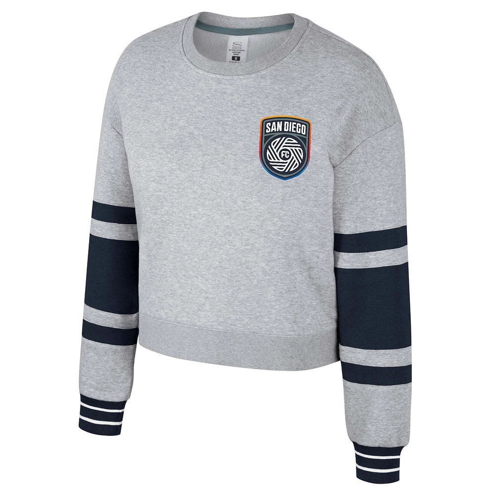 Sweat-shirt court Stadium Essentials Heather Grey San Diego FC Scrimmage pour femme