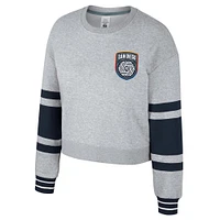 Sweat-shirt court Stadium Essentials Heather Grey San Diego FC Scrimmage pour femme
