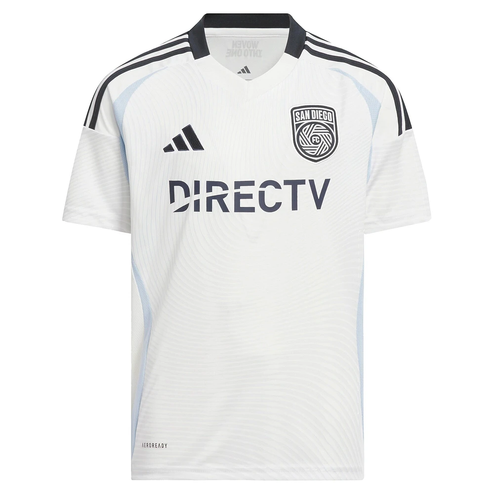 Maillot de joueur réplique tissé en un adidas Hirving Lozano blanc 2025 pour jeunes