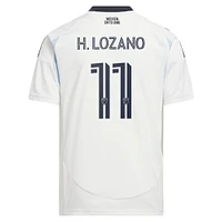Maillot de joueur réplique tissé en un adidas Hirving Lozano blanc 2025 pour jeunes