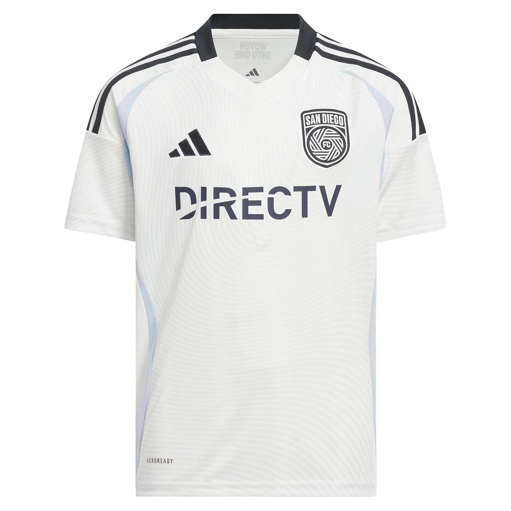 Youth adidas  White San Diego FC 2025 Woven Into One Replica Jersey