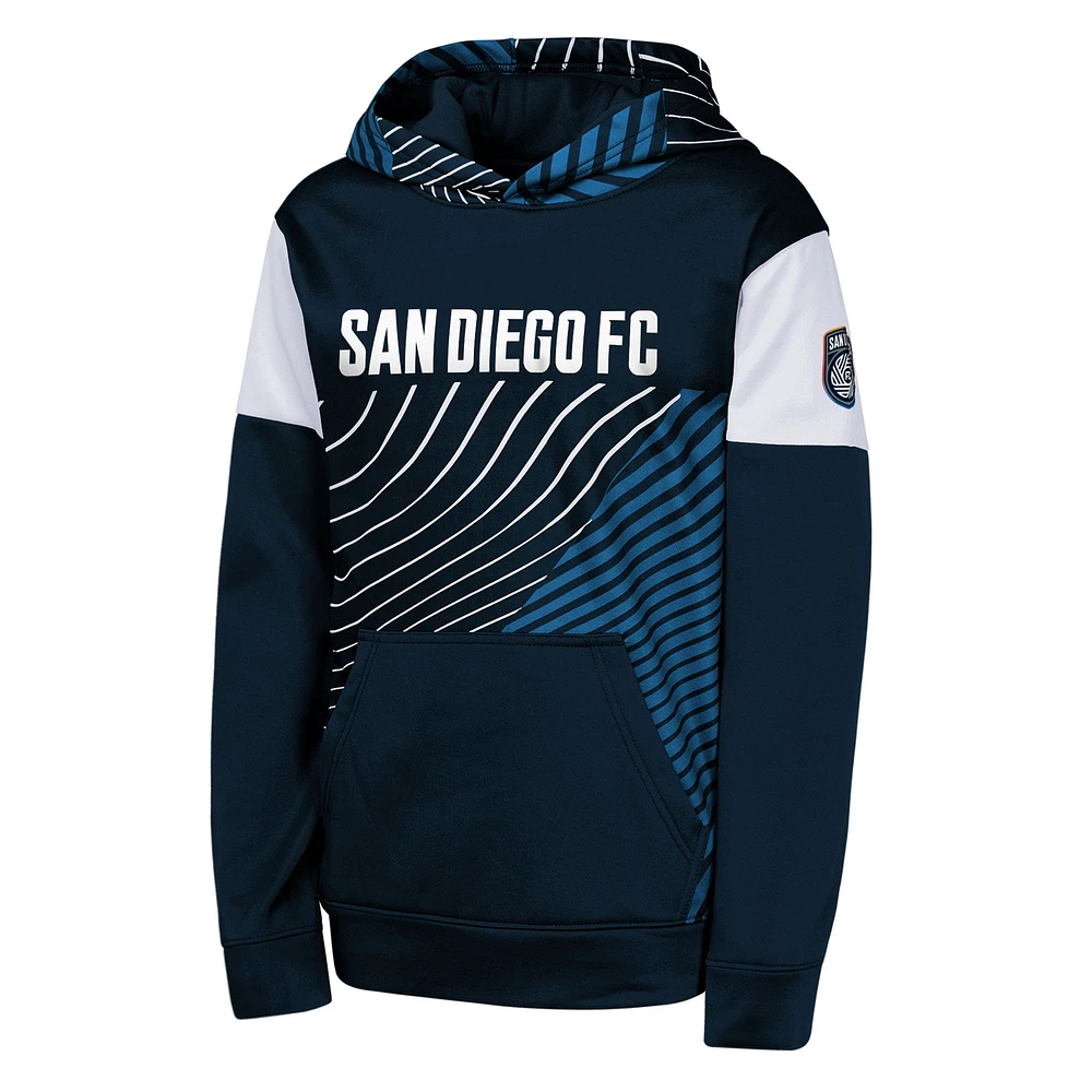 Youth Navy San Diego FC Unbeatable Pullover Hoodie