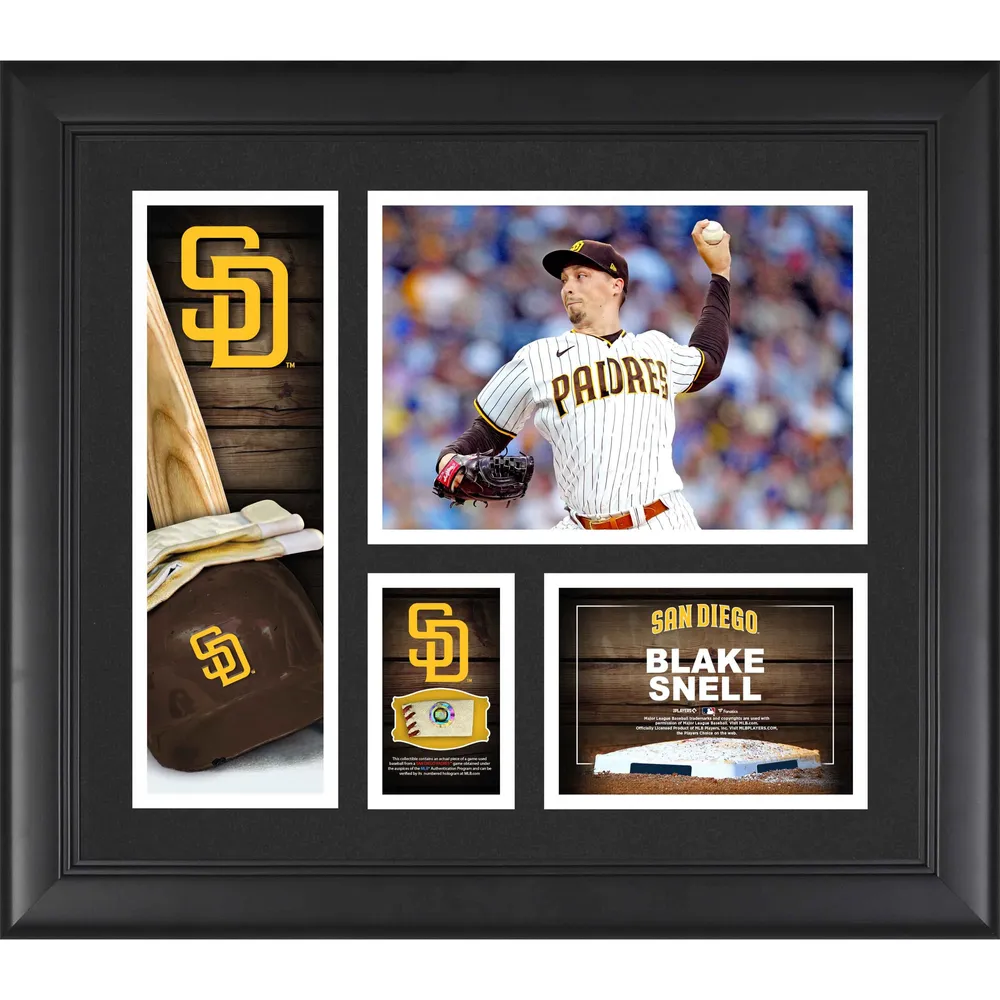 Lids Blake Snell San Diego Padres Fanatics Authentic Framed 15 x 17  Player Collage with a Piece of Game-Used Ball