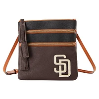 Dooney & Bourke San Diego Padres Infield Triple Zip Crossbody Purse