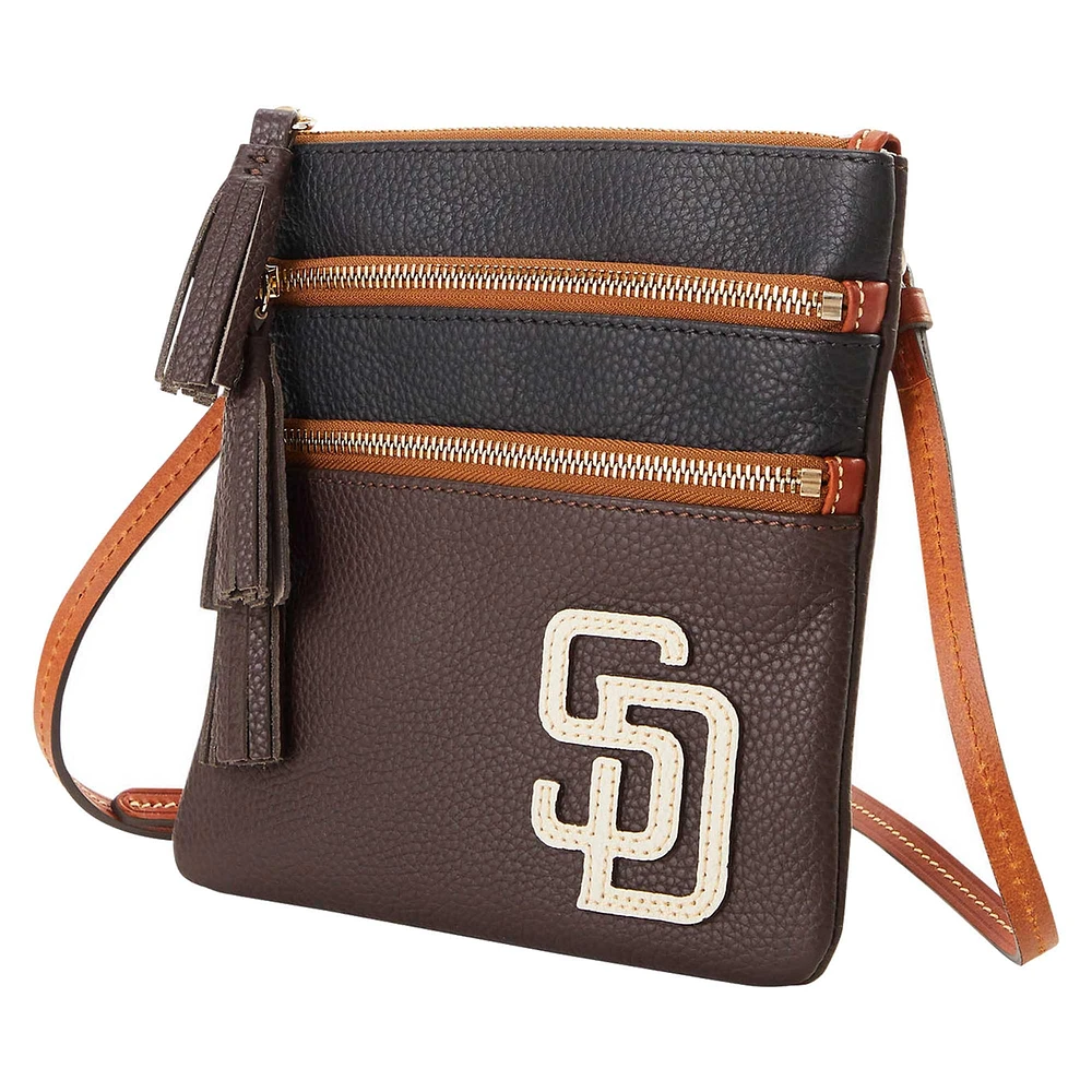 Dooney & Bourke San Diego Padres Infield Sac à bandoulière triple fermeture éclair