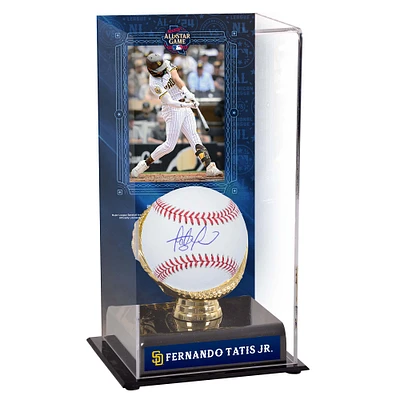 Fernando Tatis Jr. San Diego Padres Autographed 2024 MLB All-Star Game Baseball and 2024 MLB All-Star Sublimated Baseball Display Case with Image