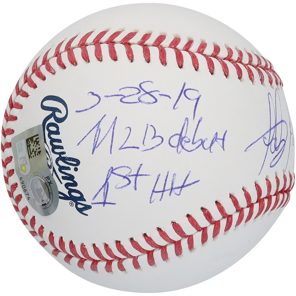Balle de baseball autographiée Fernando Tatis Jr. des Padres de San Diego avec inscriptions multiples - Édition limitée n° 10/10