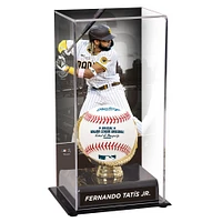 Vitrine de présentation des gants dorés des Padres de San Diego de Fernando Tatis Jr avec image