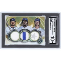Fernando Tatis Jr., Vladimir Guerrero Jr. et Pete Alonso 2019 Topps Triple Threads Triple Game Used Relic Gold #RCC-TGAL #4/9 SGC Authentifié 10 Rookie Card