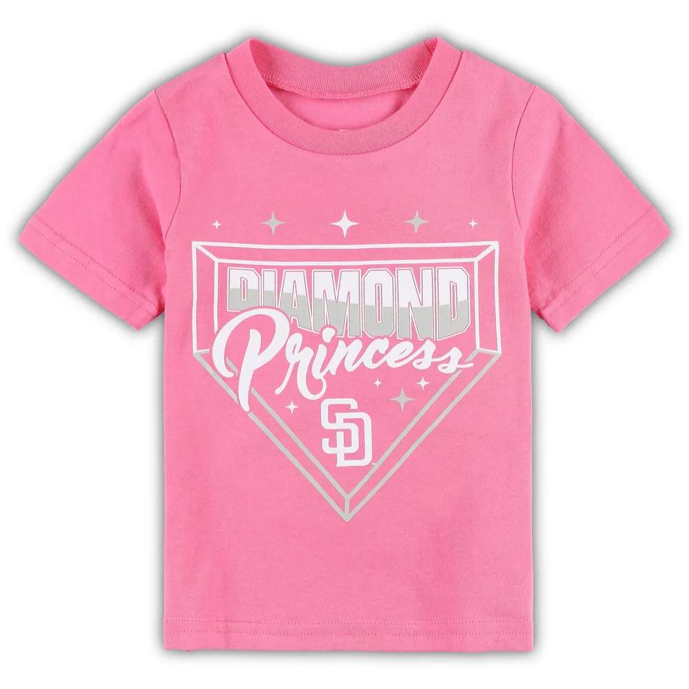 Women's Tiny Turnip White San Diego Padres Girl Teddy T-Shirt