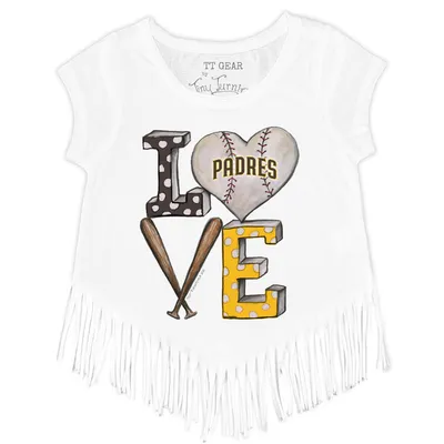 Women's Tiny Turnip Gold San Diego Padres Baseball Love T-Shirt