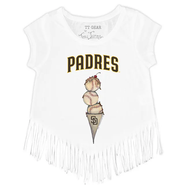 Lids San Diego Padres Tiny Turnip Women's Stitched Baseball T-Shirt - White