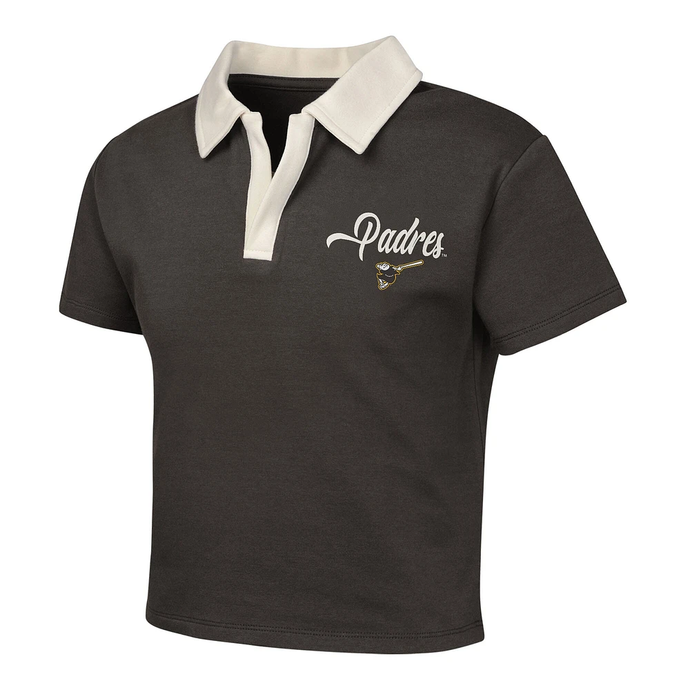 Ensemble polo et jupe-short Johnny pour filles marron San Diego Padres Base Trainer