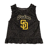 Ensemble robe et bloomer de jeu pour bébé noir des Padres San Diego