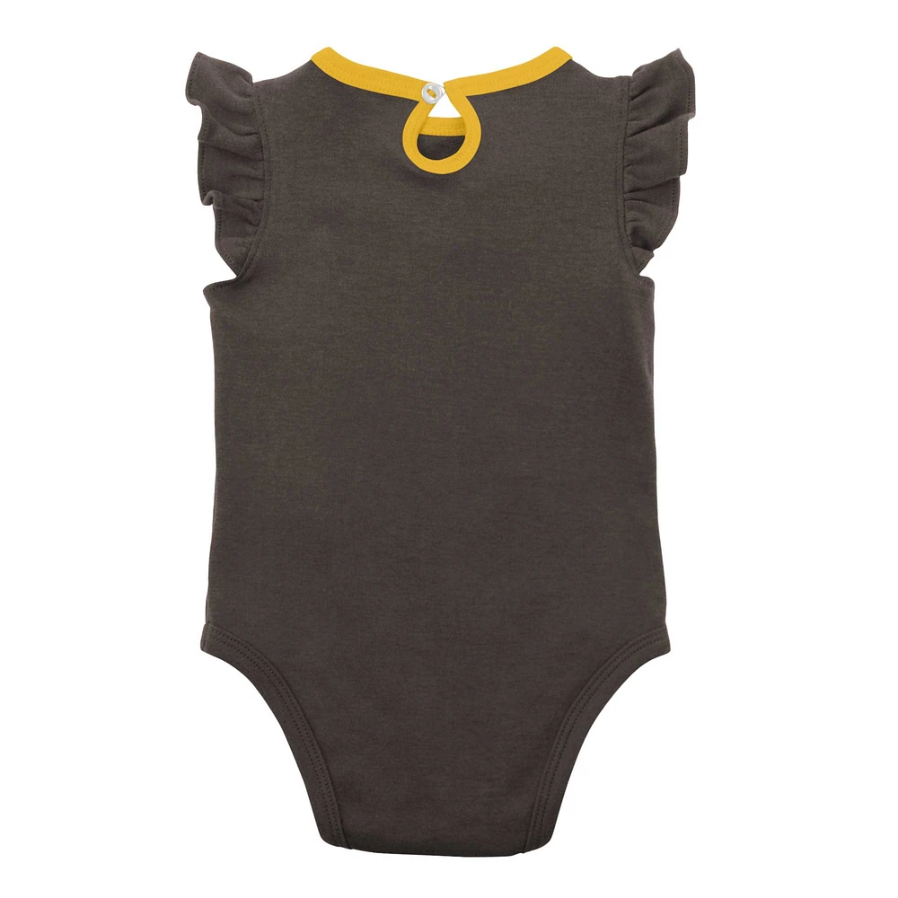 Infant Brown/Heather Gray San Diego Padres Little Fan Two-Pack Bodysuit Set