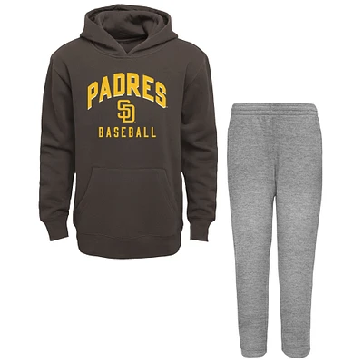 Infant Brown/Heather Gray San Diego Padres Play by Pullover Hoodie & Pants Set