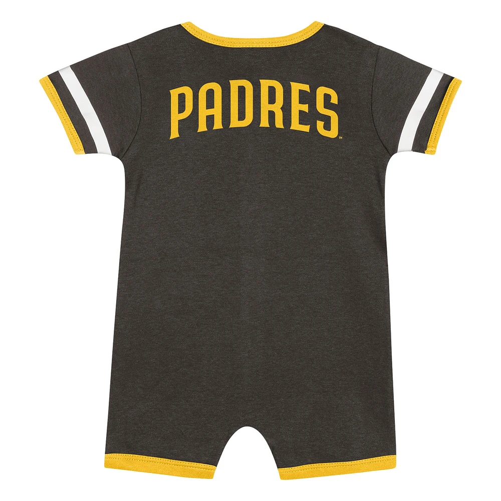 Ensemble 2 pièces pour bébé marron des Padres de San Diego, combinaison Double Hit