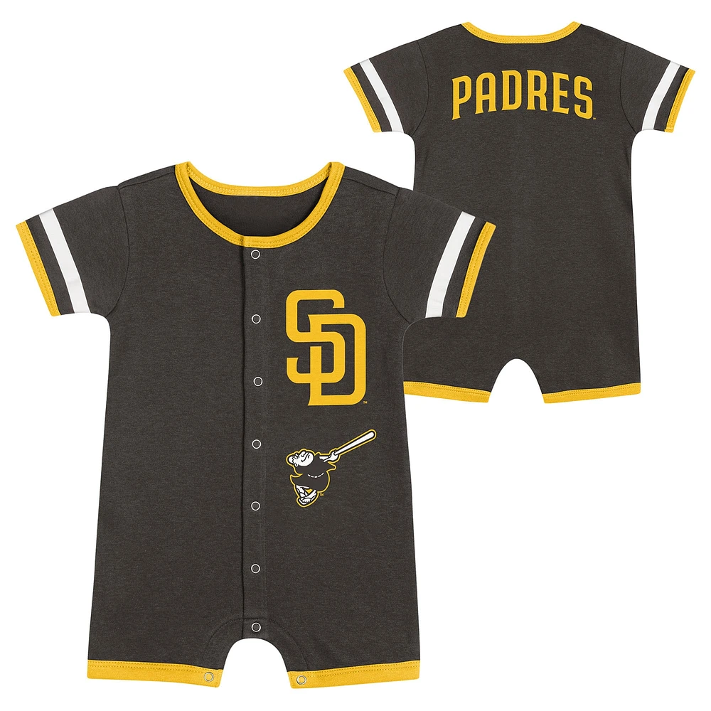 Ensemble 2 pièces pour bébé marron des Padres de San Diego, combinaison Double Hit