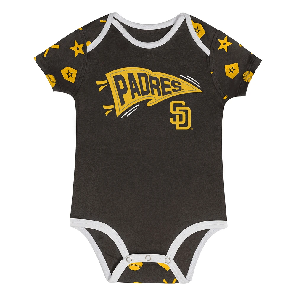 Ensemble de couvre-couches 2 pièces pour bébé marron San Diego Padres On Deck
