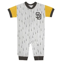 Infant Fanatics White San Diego Padres Logo Best Series Full-Snap Jumper