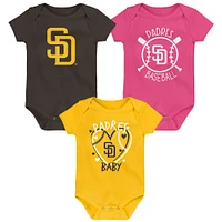 Ensemble de trois bodies pour bébé San Diego Padres Slide Home