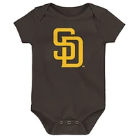 Ensemble de trois bodies pour bébé San Diego Padres Slide Home