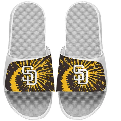 San Diego Padres ISlide Tie Dye Slide Sandals - White