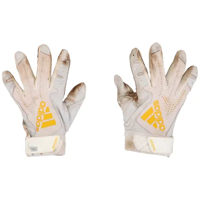 Jake Cronenworth San Diego Padres Fanatics Authentic Game-Used White/Gold adidas Batting Gloves from the 2021 MLB Season