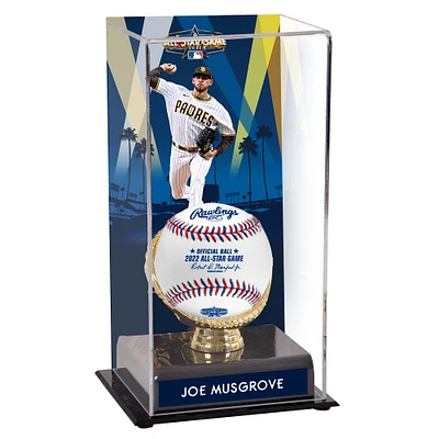 Vitrine de présentation des gants dorés Joe Musgrove des San Diego Padres du match des étoiles de la MLB 2022 avec image