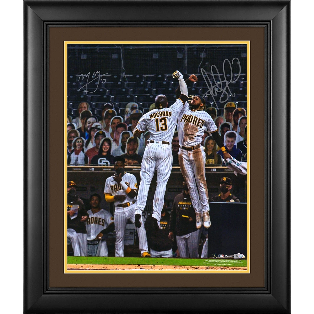 Manny Machado and Fernando Tatis Jr. San Diego Padres Framed Dual Signed 16" x 20" Celebration Photograph