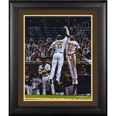 Manny Machado and Fernando Tatis Jr. San Diego Padres Framed Dual Signed 16" x 20" Celebration Photograph