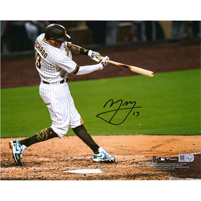 Photographie autographiée de 20,3 x 25,4 cm de Manny Machado des Padres de San Diego