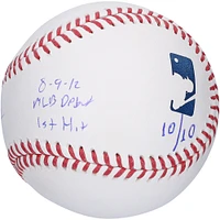 Balle de baseball autographiée Manny Machado des Padres de San Diego avec inscriptions multiples