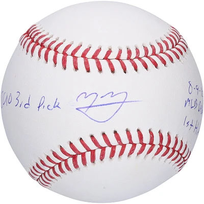 Balle de baseball autographiée Manny Machado des Padres de San Diego avec inscriptions multiples