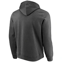 Men's Fanatics  Heather Charcoal San Diego Padres Big Gamer Full-Zip Hoodie