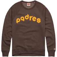 Men's Homage  Brown San Diego Padres Retro Tri-Blend Pullover Sweatshirt